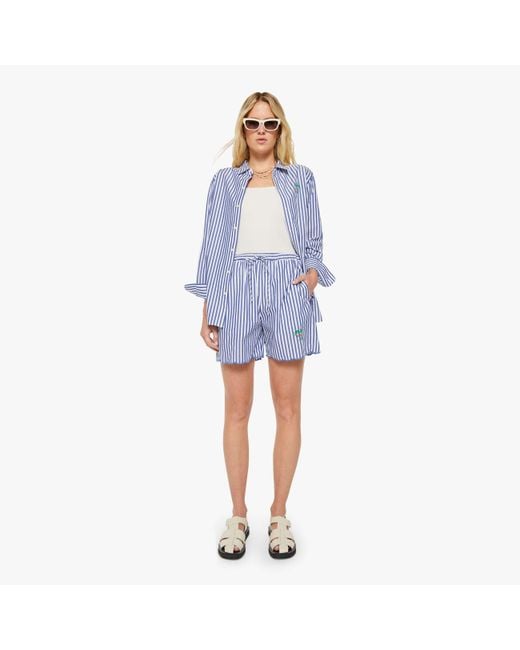 Mother Blue The Drawn Freeballer Shorts And Stripe