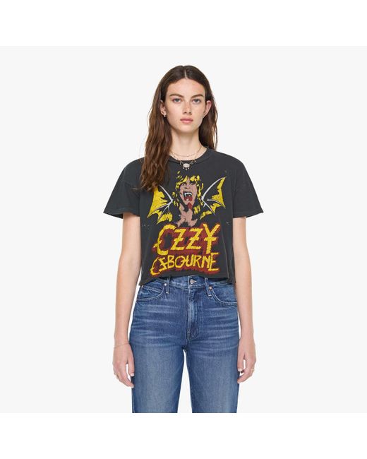 MadeWorn Black Ozzy Osbourne Cropped Coal T-Shirt