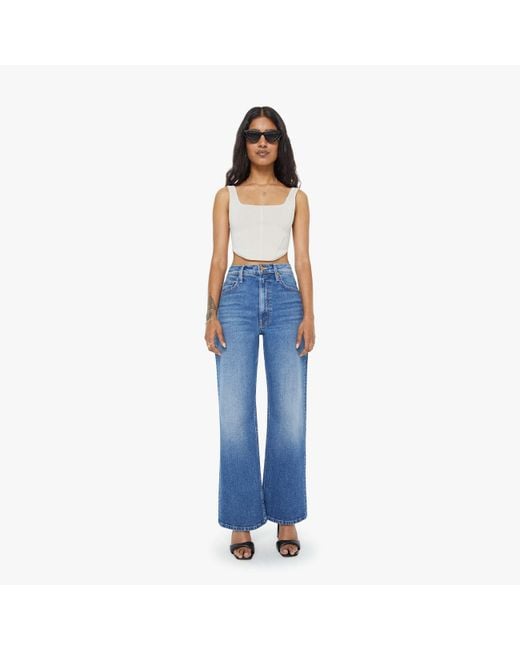 Mother Blue Petites The Lil High Waisted Bookie Sneak Knick Knack Paddy Whack Jeans