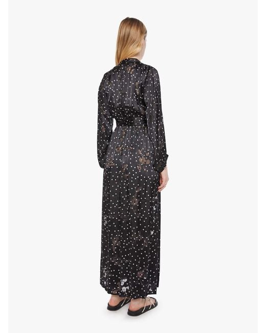 Natalie Martin Black Nico L/S Maxi Midnight Burnout Skirt
