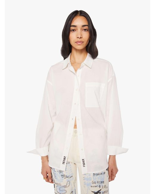 Mother White The Pushing Buttons Shirt