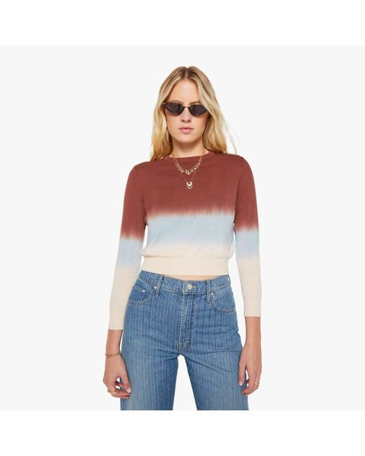Mother Blue The Crew Neck Jumper Ivory Shirt