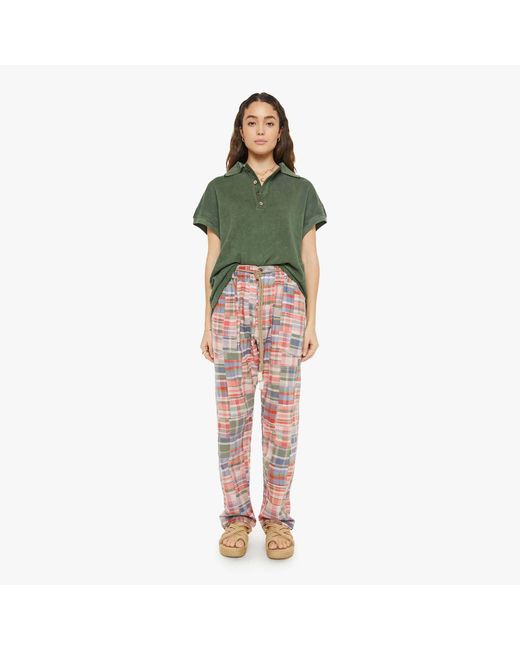 Dr. Collectors Green P38 Madras Pachwork Pants Rose