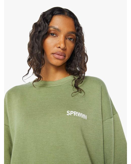 SPRWMN Green Tiny Logo Sweatshirt Artichoke