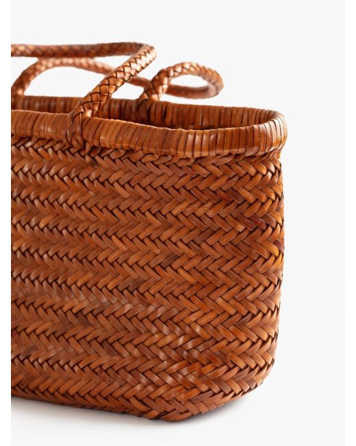 Basket Case Brown Goa Medium Leather Tote