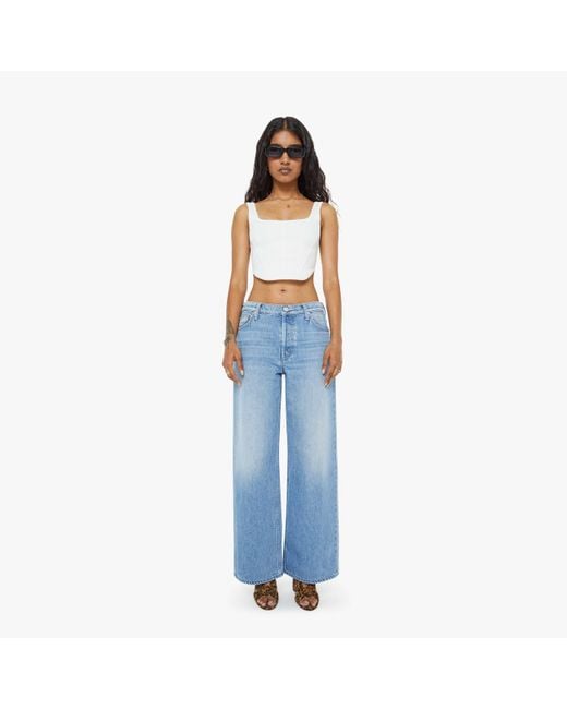 Mother Blue Petites The Lil Rerun Zip Sneak Last Bite Jeans