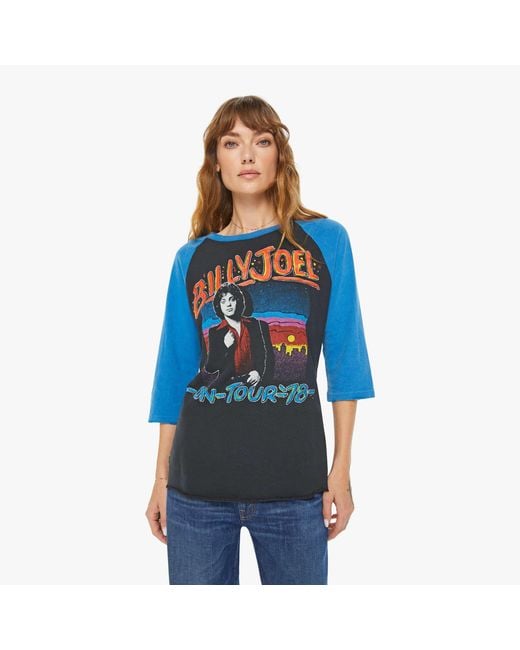 MadeWorn Blue Billy Joel 1978 Raglan Coal T-shirt