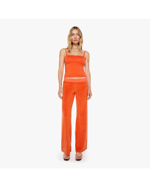 ÉTERNE Orange Low Rise Lounge Pants Papaya