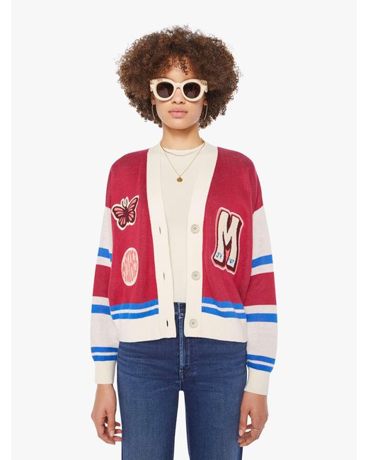 Mother Red The Boxy Cardigan Hoot High Shirt