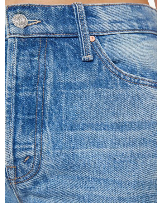 Mother Blue The Dodger Button Sneak Wipeout Jeans