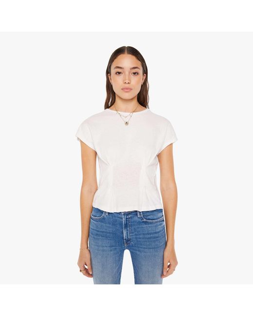 Mother White The Tucked Away T-shirt Bright T-shirt