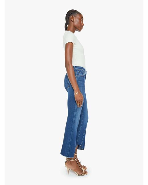 Mother Blue The Insider Crop Pointy Fray Scorchin' Hot Jeans