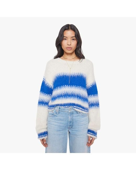 Mother Blue The Crop Jumper Blurred Lines Shirt