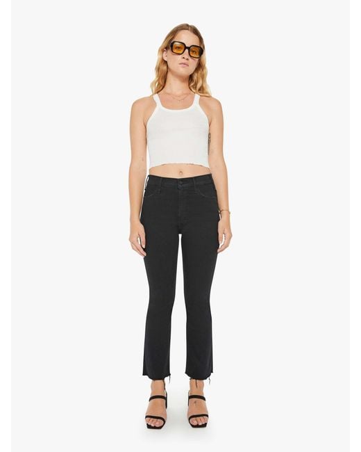 Mother White Petites The Lil' Hustler Ankle Fray Not Guilty Jeans