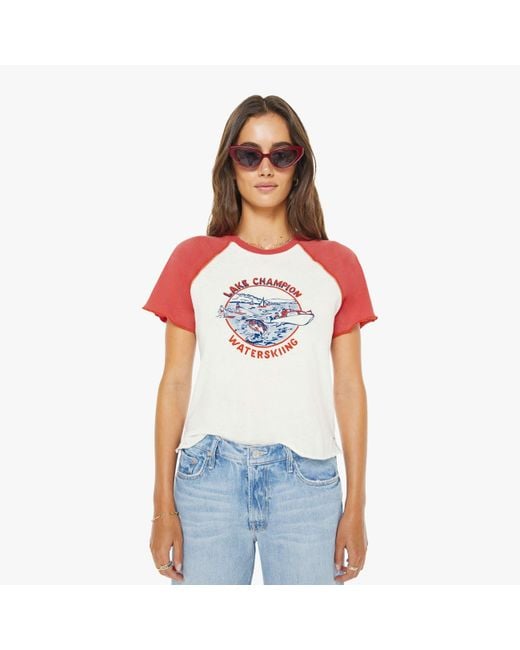 Mother White The S/S Sporty Concert T-Shirt Lake Champion
