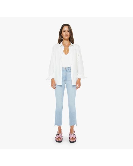 Mother Blue The Insider Crop Step Fray You'Re My Favorite Jeans