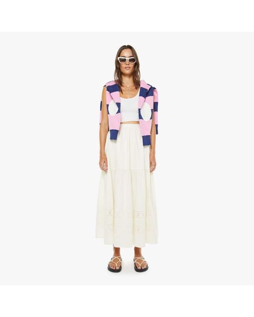 Mother White The Memory Lane Maxi Early Bird Skirt