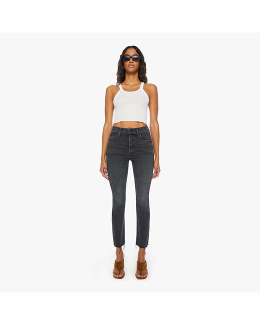 Mother Blue The Pixie Dazzler Ankle Fray Night Shadow Jeans