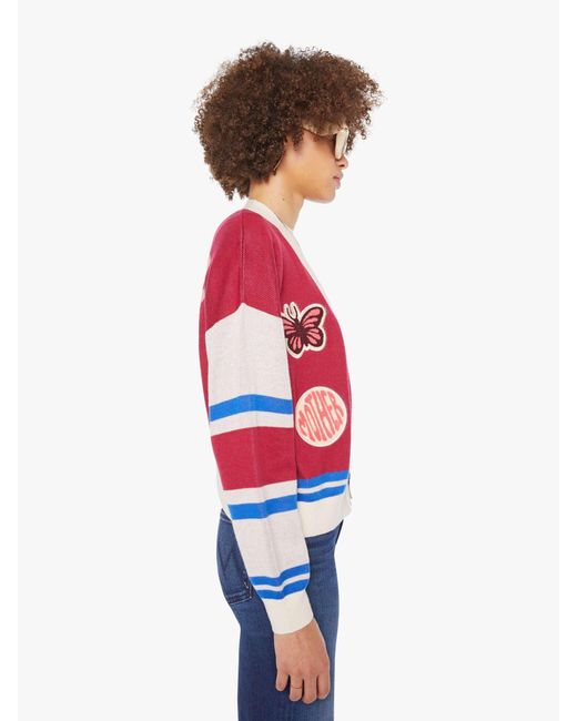 Mother Red The Boxy Cardigan Hoot High Shirt