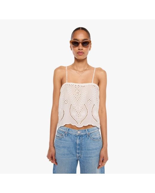 Natalie Martin White Fern Camisole Top Athena Embroidery Salt