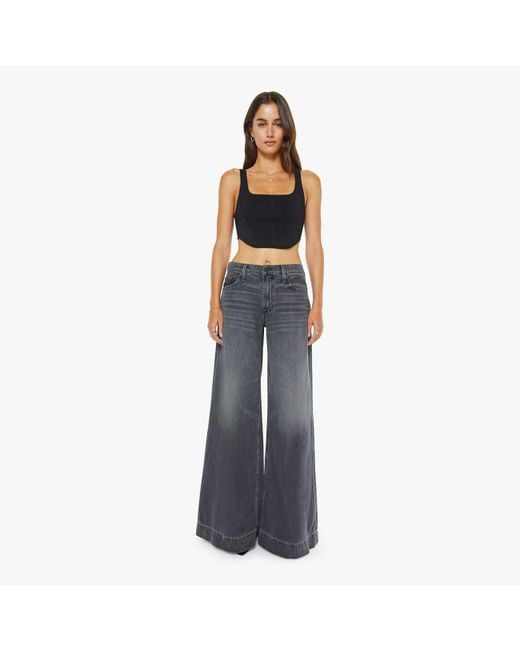 Mother Blue The Mid Rise Headliner Heel Well Done Jeans