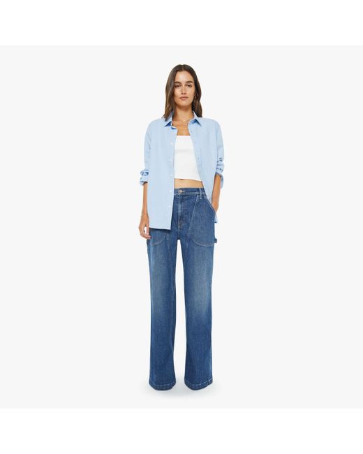 Mother Blue The Chisel Sneak Catch My Drift Jeans