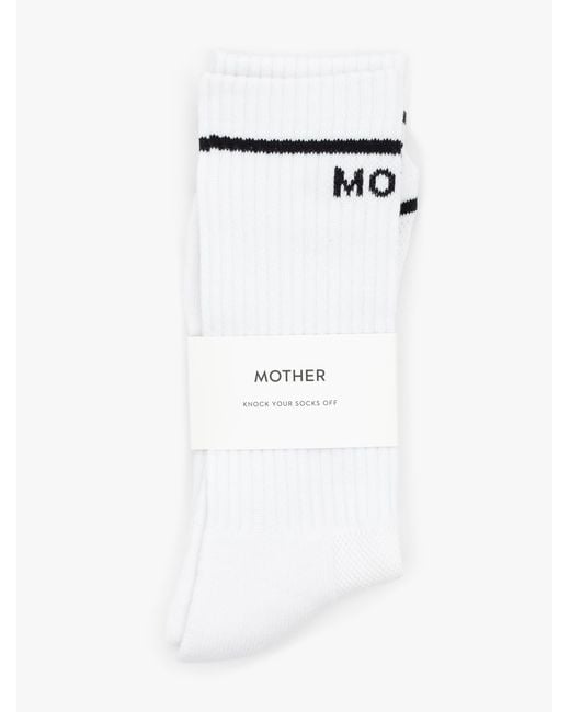 Mother White One Small Step For Mankind Mf Socks