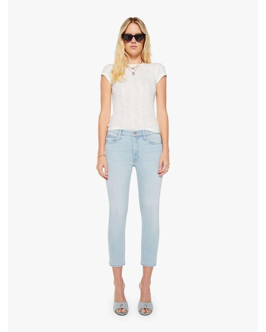 Mother Blue The Mid Rise Dazzler Crop Pretty Please Jeans