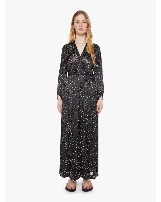 Natalie Martin Black Nico L/S Maxi Midnight Burnout Skirt