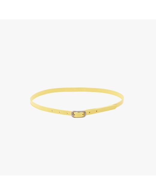 Mother Yellow The Patent Leather Belt Merry Go Round Lemon Jeans