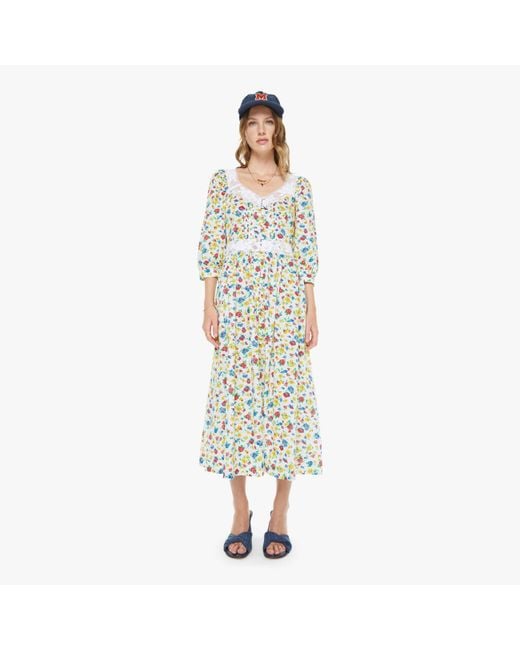 Mother White The Love Letter Maxi Rose Bowl Skirt
