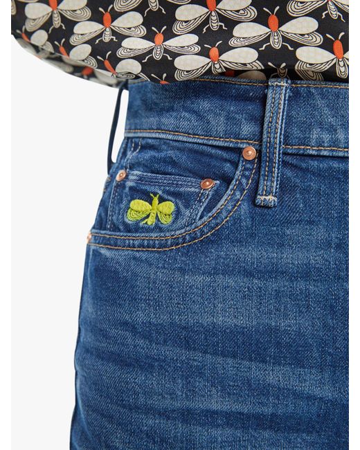 Mother Blue La Doublej X The Tune Up Maven Sneak Middle Child Jeans