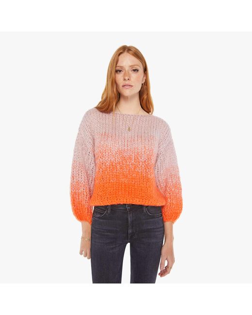Maiami Orange Gradient Fade Big Sweater /rose