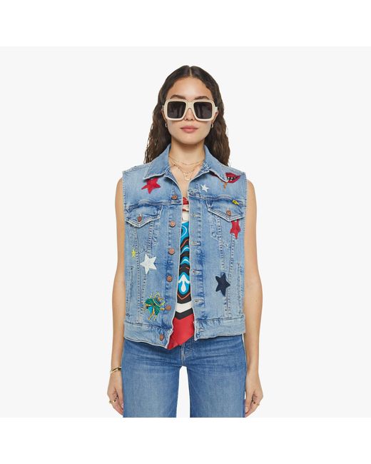 Mother Blue La Doublej X The Clean Armhole Drifter Vest Star Of Show Jacket