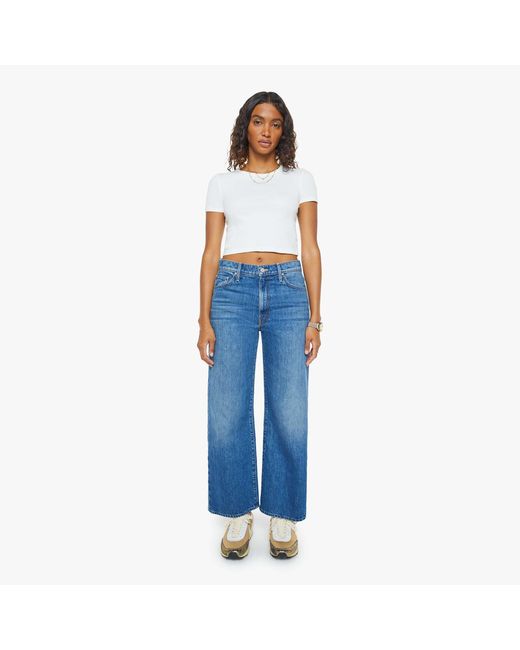 Mother Blue The Dodger Ankle Thumb With Cherries Jeans