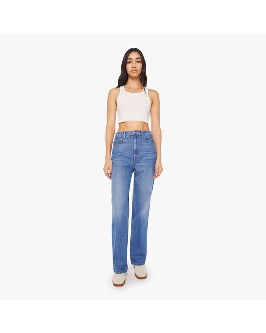 Mother Blue High Waisted Tunnel Vision Sneak Field Trip Jeans