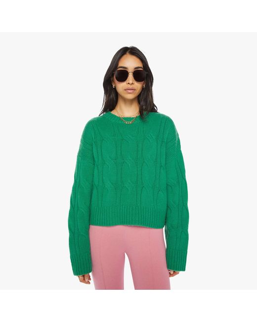 SABLYN Green Tristan Cable Knit Sweater Neptune