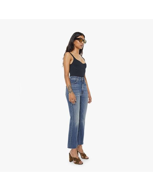 Mother Blue Petites The Lil Hustler Ankle Fray Healing Jar Jeans