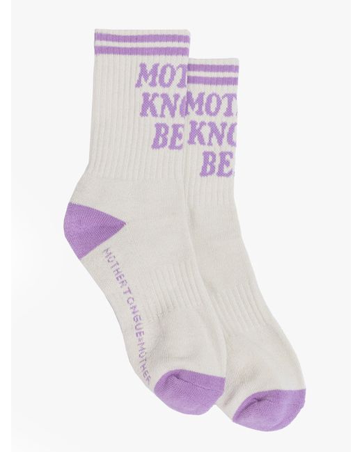 Mother Purple Baby Steps Knows Best Socks