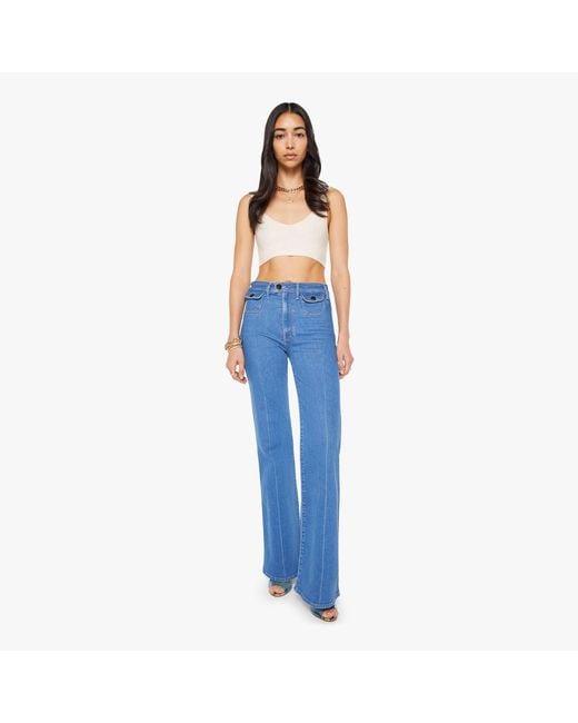 Mother Blue The Pocketbook Hustler Roller Heel This Is Just My Day Job Jeans