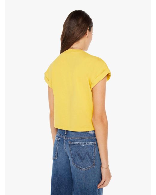 Mother Yellow The Keep On Rolling Pocket T-Shirt Super Lemon T-Shirt