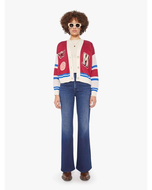 Mother Red The Boxy Cardigan Hoot High Shirt