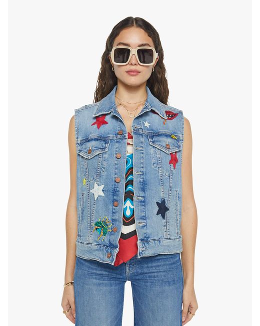 Mother Blue La Doublej X The Clean Armhole Drifter Vest Star Of Show Jacket