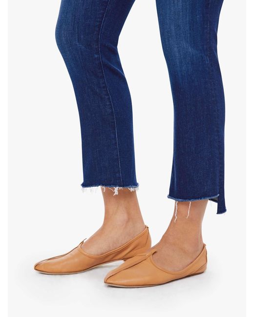 Mother Blue Petites The Lil Insider Crop Step Fray Off Limits Jeans