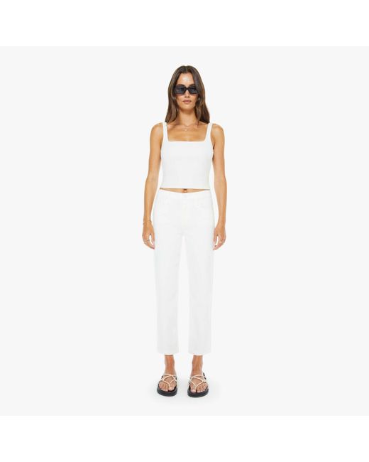 Mother White The Newbie Ankle Fairest Of Them All Jeans