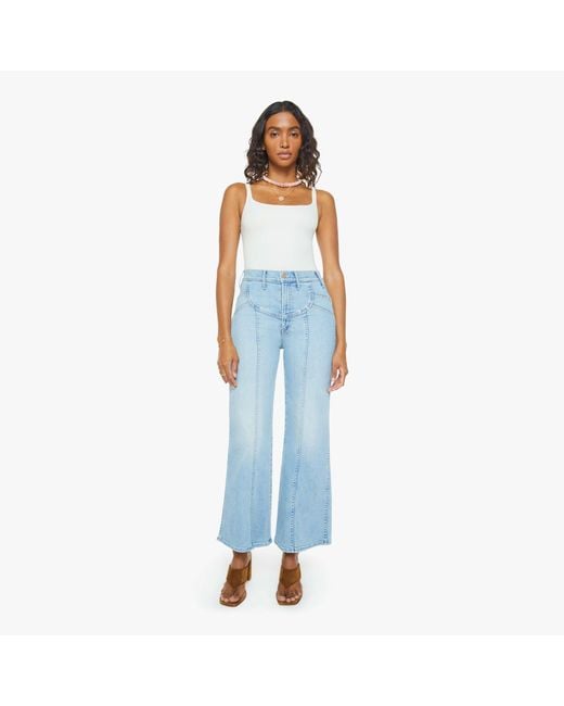 Mother Blue The Sunny Hustler Roller Flood Beaming Jeans