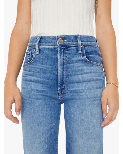 Mother Blue Petites The Lil' Zip Rambler Flood Out Of The Jeans