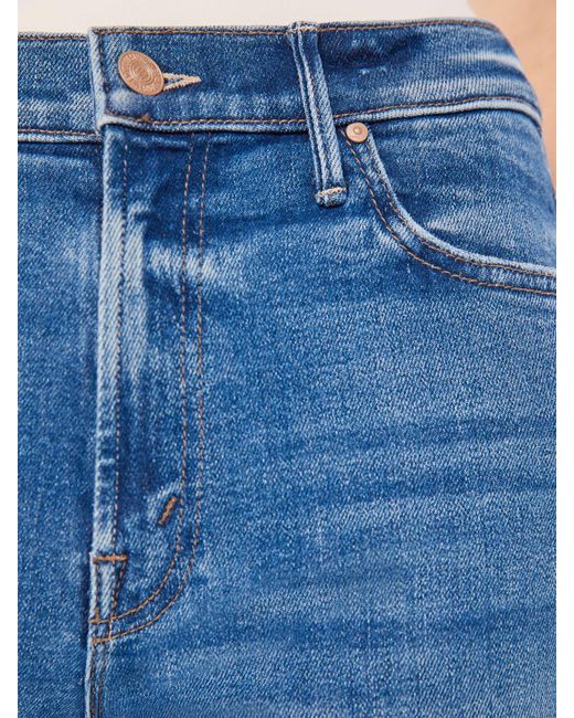 Mother Blue The Rascal Ankle Fray Opposites Attract Jeans