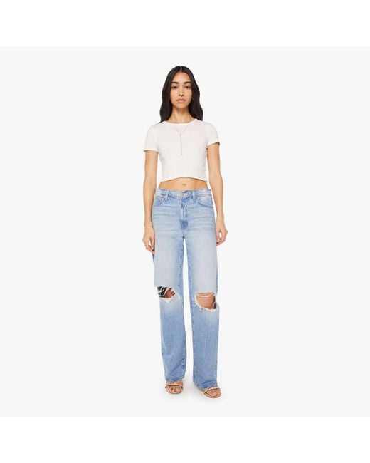 Mother Blue The Dodger Sneak Floral Frenzy Jeans