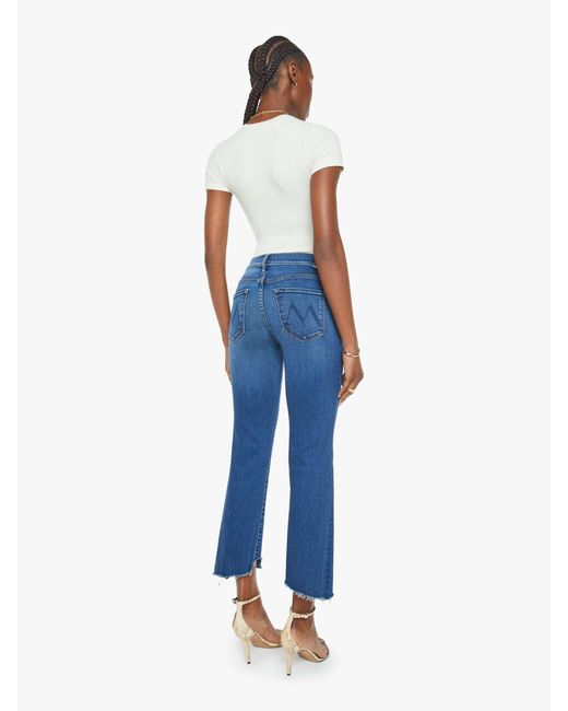 Mother Blue The Insider Crop Pointy Fray Scorchin' Hot Jeans